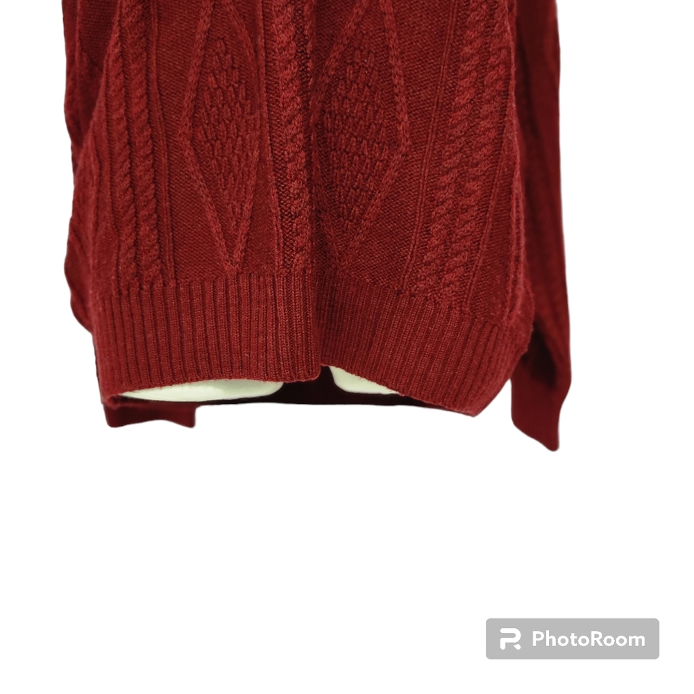 CESARE DI PINO WOOL RED SWEATER SIZE LARGE - Picture 4 of 8
